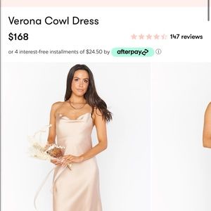 Show me your mumu, Verona dress. Champagne. New with tags. Small. $140